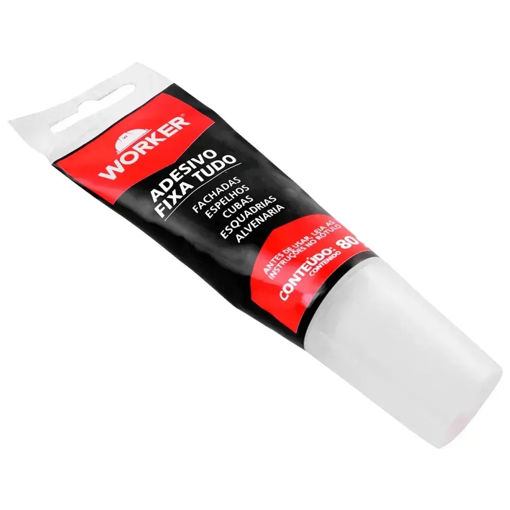 Adesivo branco fixa tudo poliuretano 80G Worker — fotografia 8