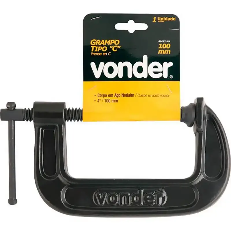Grampo sargento tipo c 4 POL 101 MM Vonder — fotografia 3