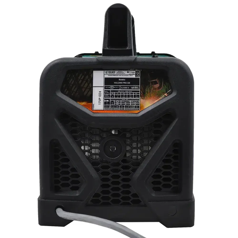 Transformador de solda vulcano pro 320 140A bivolt Balmer — fotografia 8