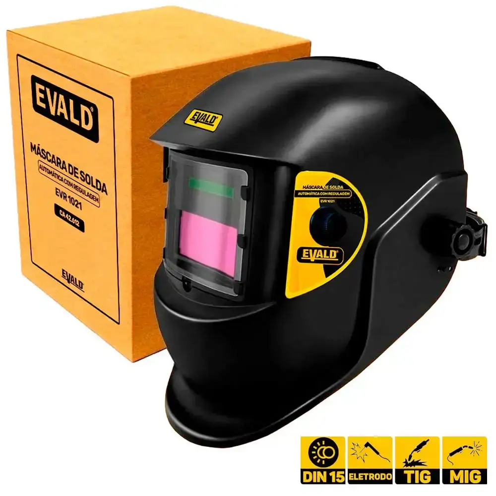 Máscara de solda automática com regulagem profissional EVR-1021 Evald — fotografia de referência