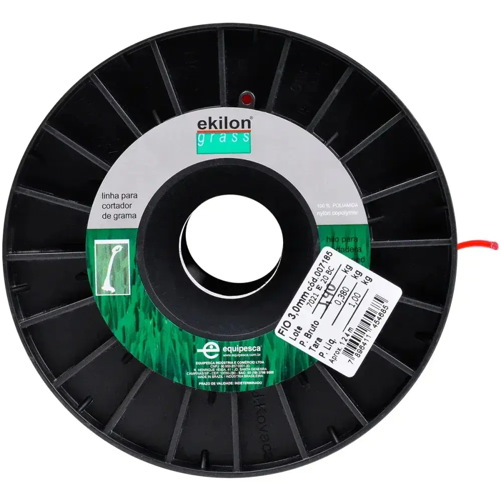 Fio de nylon para aparador e roçadeira 3MMX124M 1KG Ekilon — fotografia 7