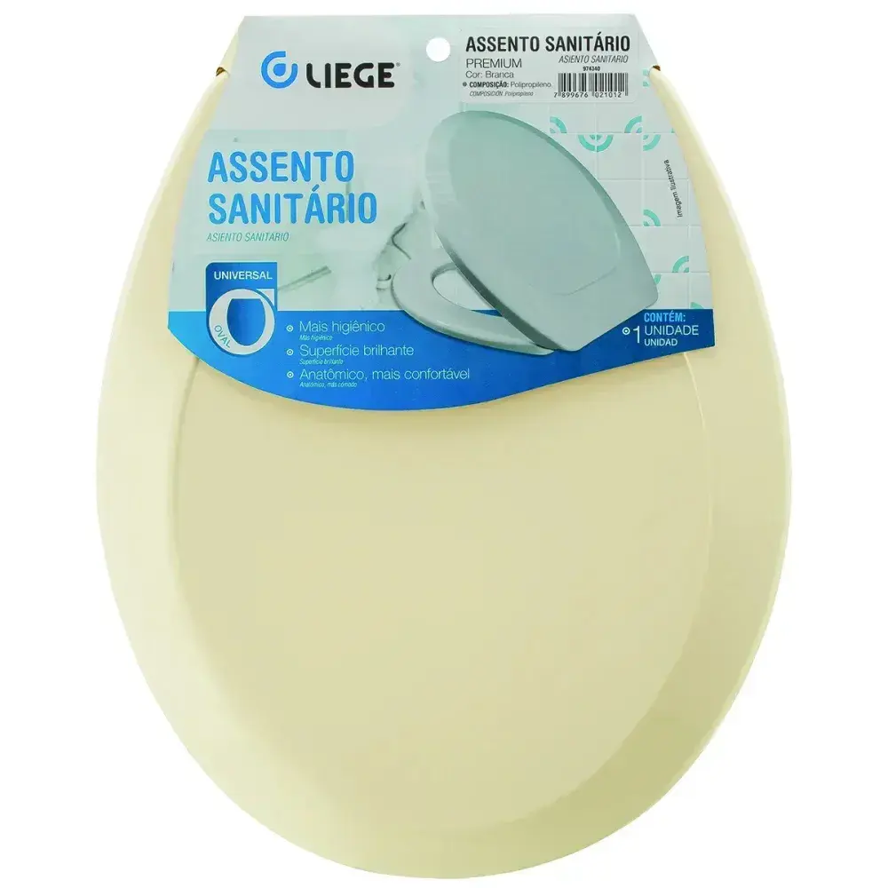 Assento sanitário Liege premium universal bege — fotografia 8