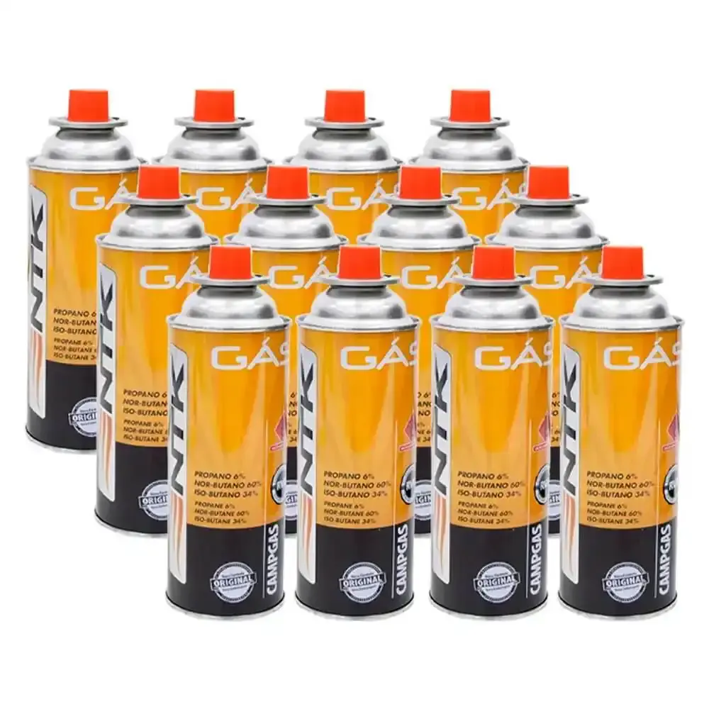 Cartucho gás butano 227 GR refil maçarico e fogão 12 unidades Nautika