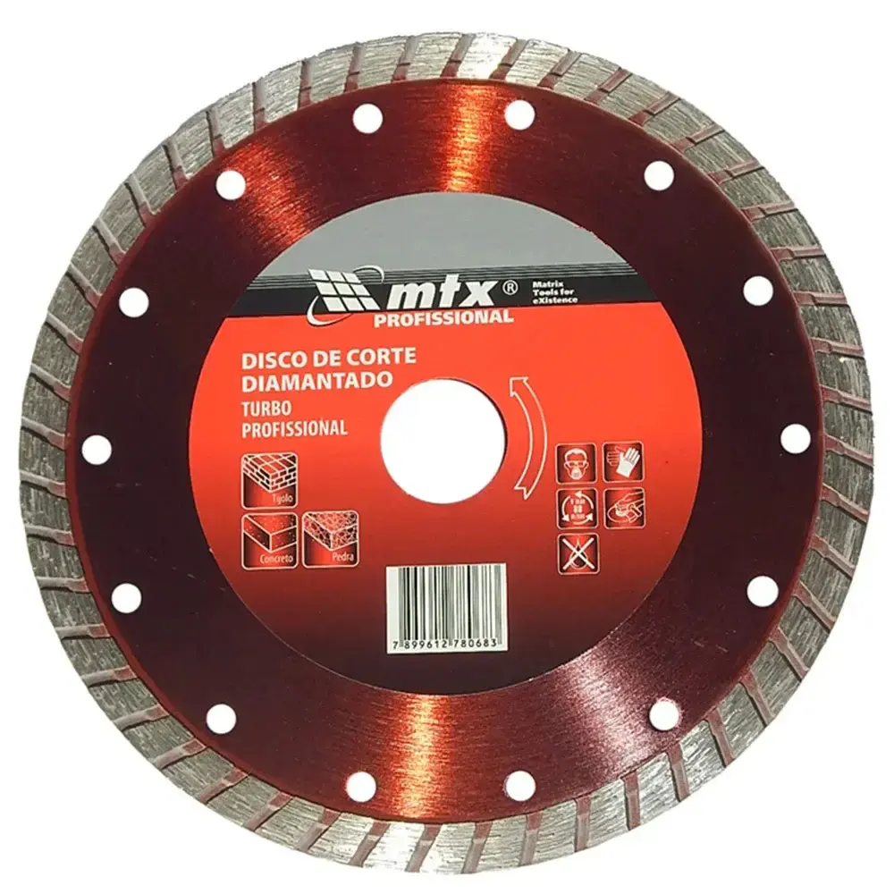 Disco de corte diamantado turbo 110 x 20MM 731169 MTX — fotografia de referência