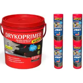 Primer asfáltico 18 litros com 2 fita autoadesiva vedatudo Dryko — fotografia 2