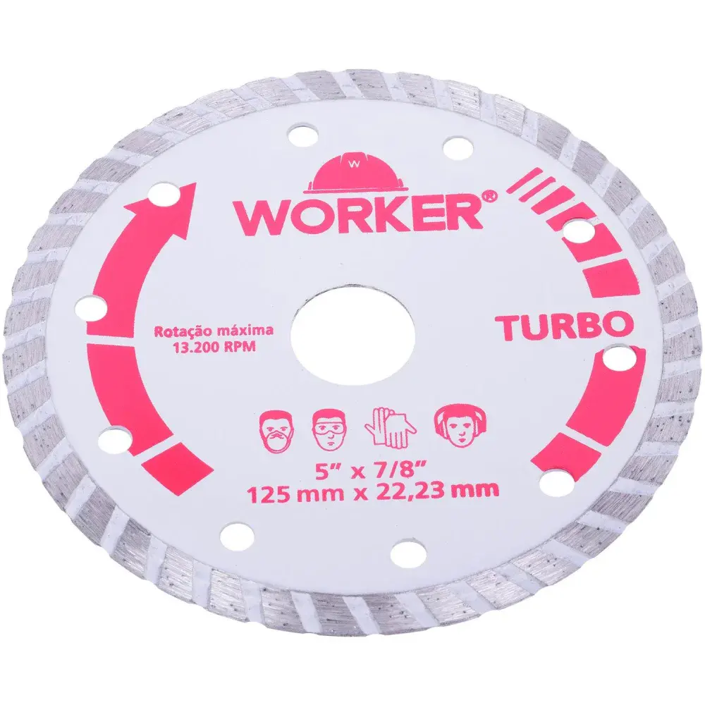 Disco diamantado turbo 125MM .2MM Worker — fotografia 3