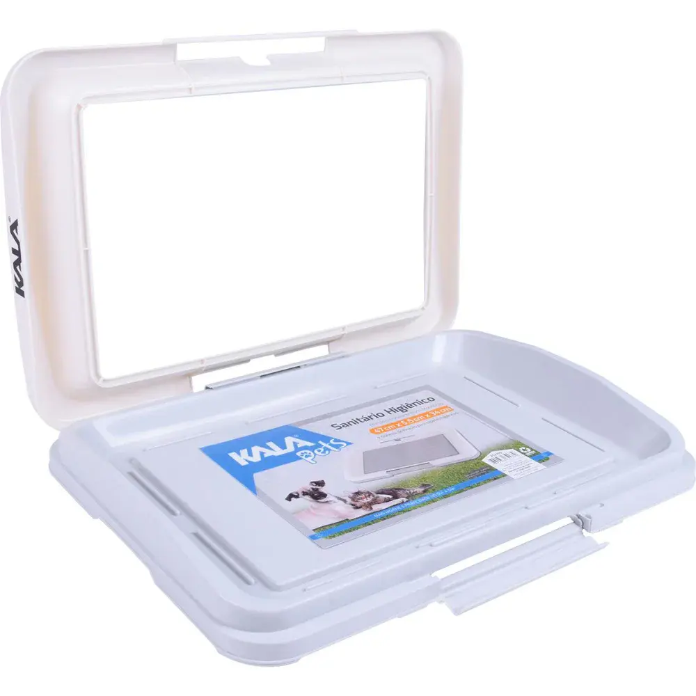 Sanitário canino para tapetes higiênicos branco 34X47CM Kala — fotografia 4