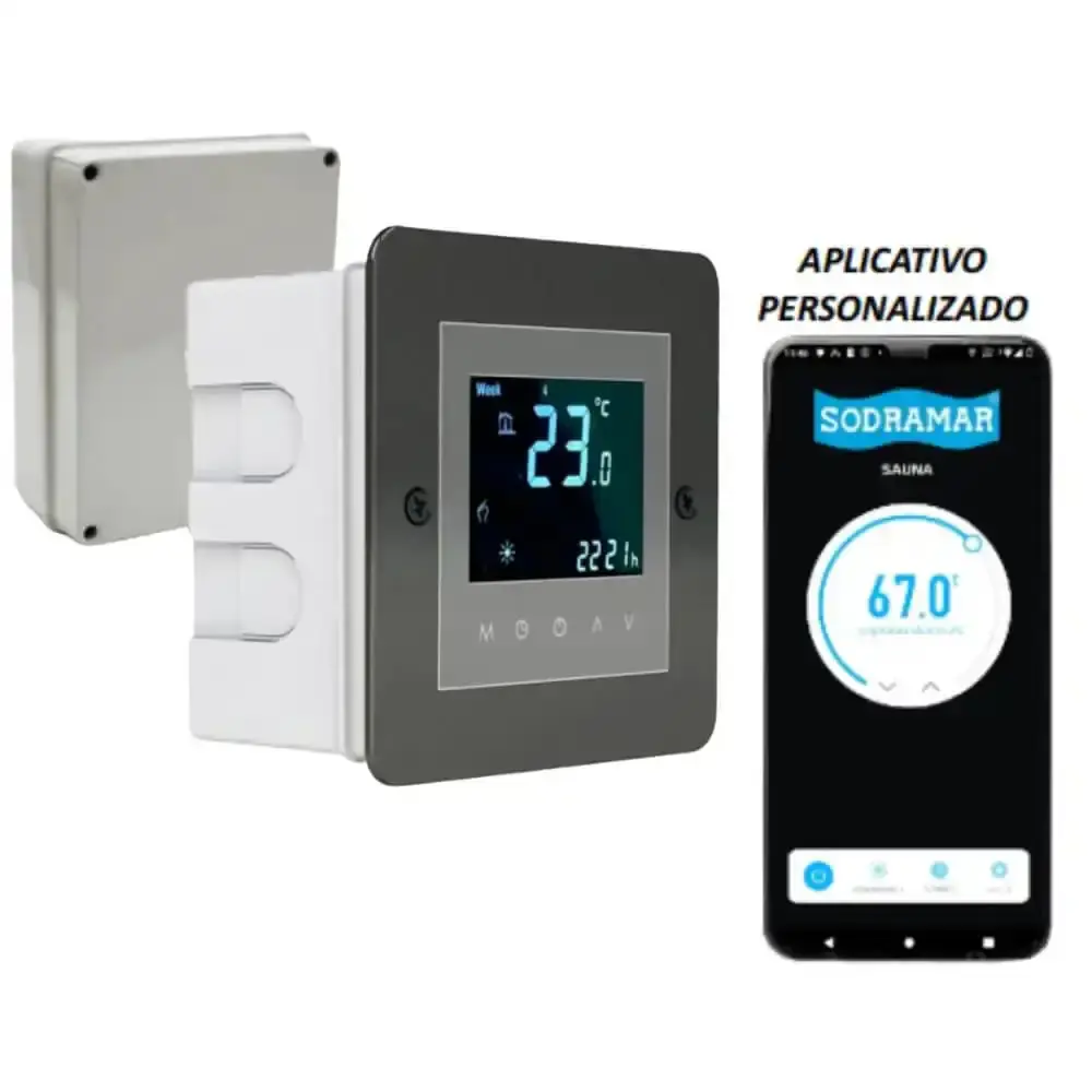 Sauna a Vapor Steam Inox 15kw Trifásica Comando Touch Wifi 15kw Steam inox 220V SODRAMAR — fotografia 4