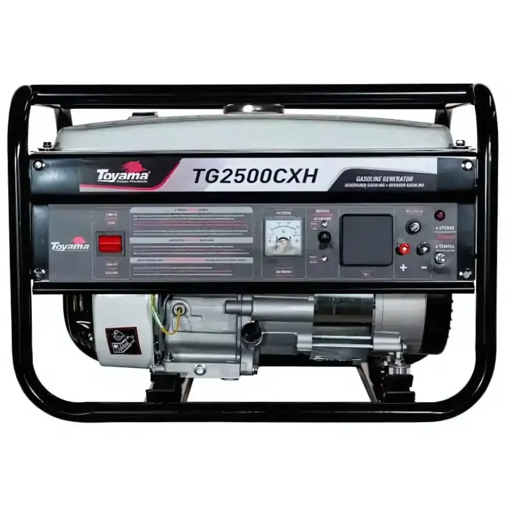 Gerador de energia à gasolina 2,0 KVA partida manual com carregador de bateria TG2500CXH Toyama 220 V — fotografia 2