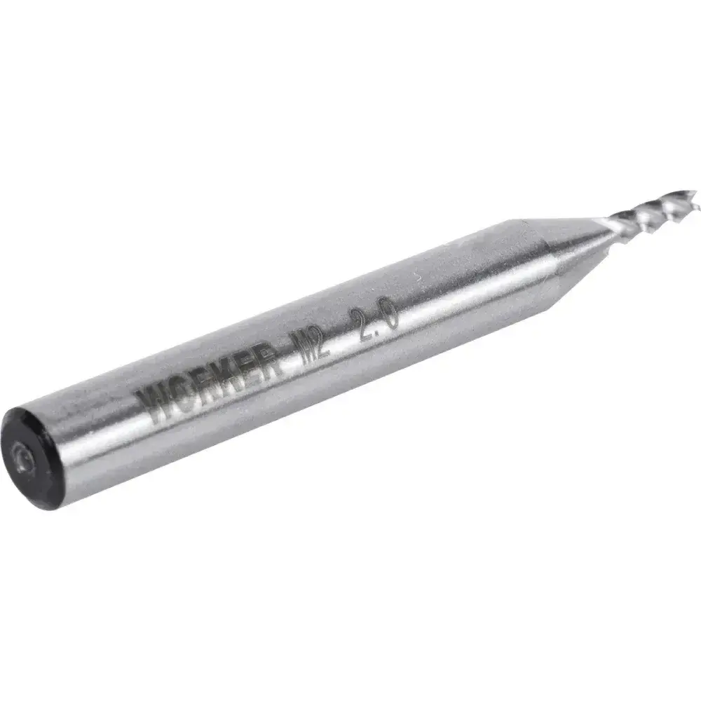 Fresa de topo reto aço rápido 2MM haste 6MM Worker — fotografia 9