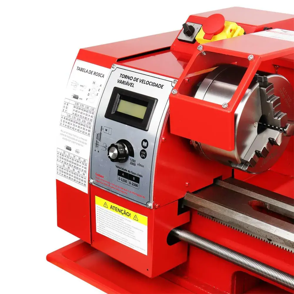 Torno mecânico 400MM 1100W brushless 220V Bumafer — fotografia 4