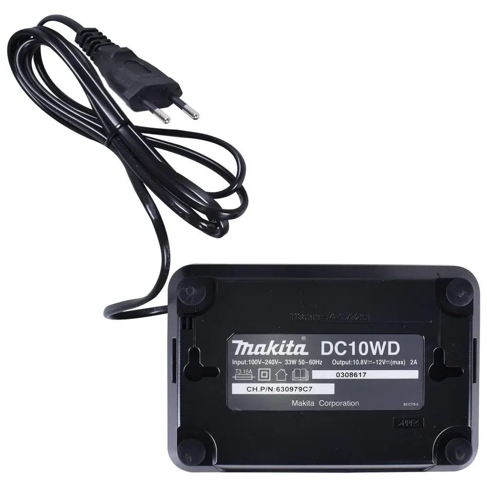 Carregador de bateria ion de lítio 12V bivolt - DC10WD Makita — fotografia 5