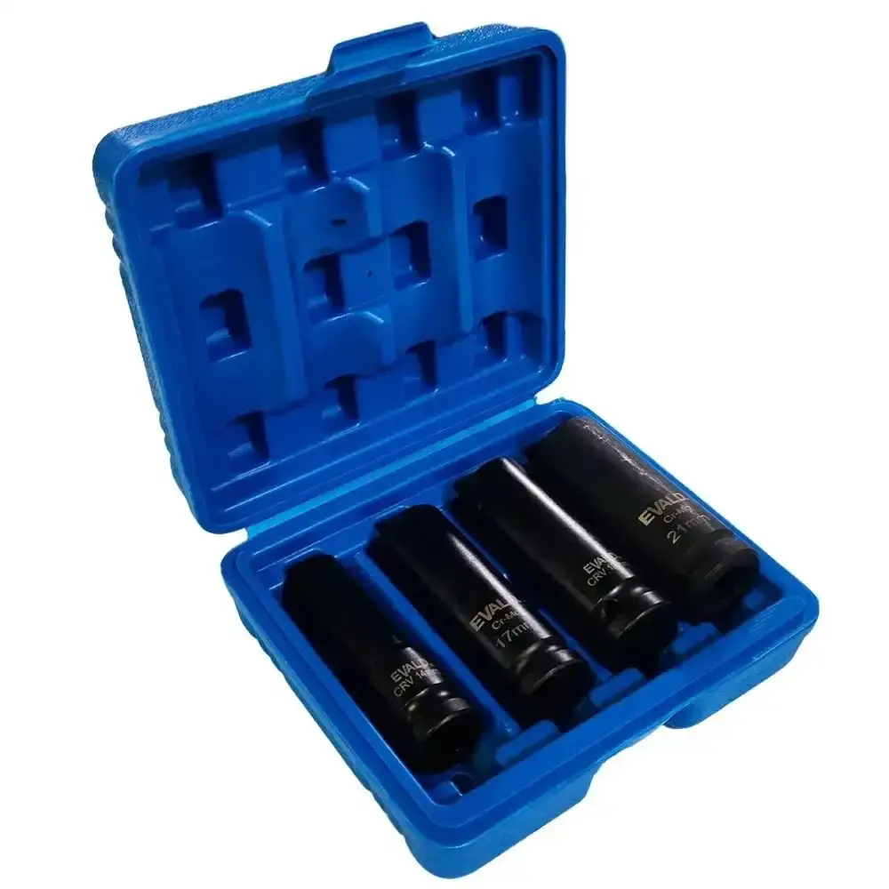 Chave de impacto 1/2 POL 21V 2 baterias carregador e maleta Sigma com kit soquetes 4 peças evald — fotografia 5