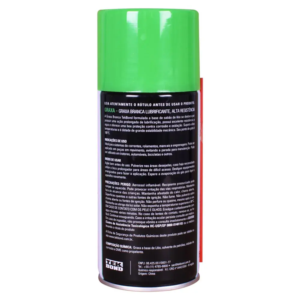 Graxa spray branca 300ML Tekbond — fotografia 4