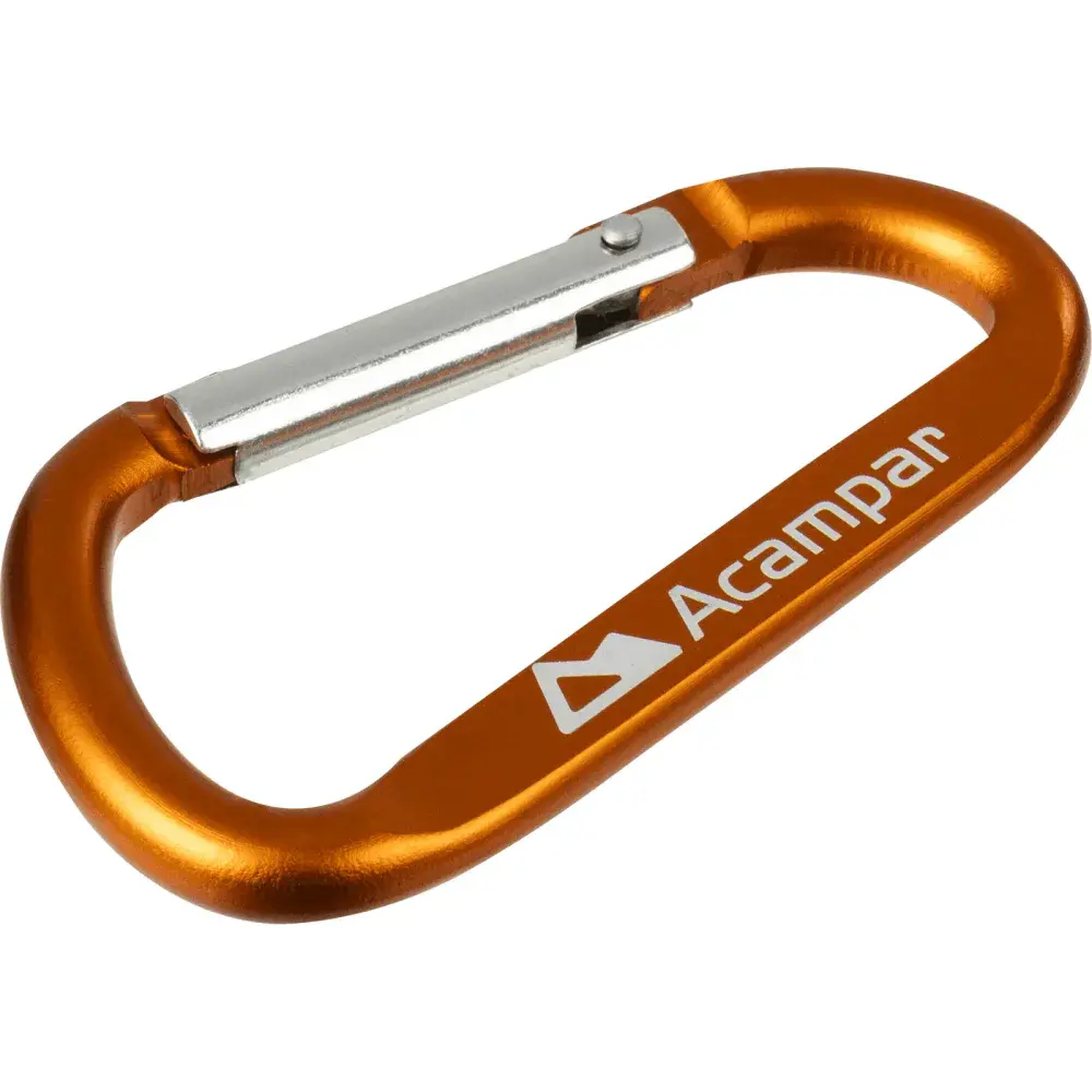 Mini mosquetão 7MM alumínio laranja Acampar — fotografia 7