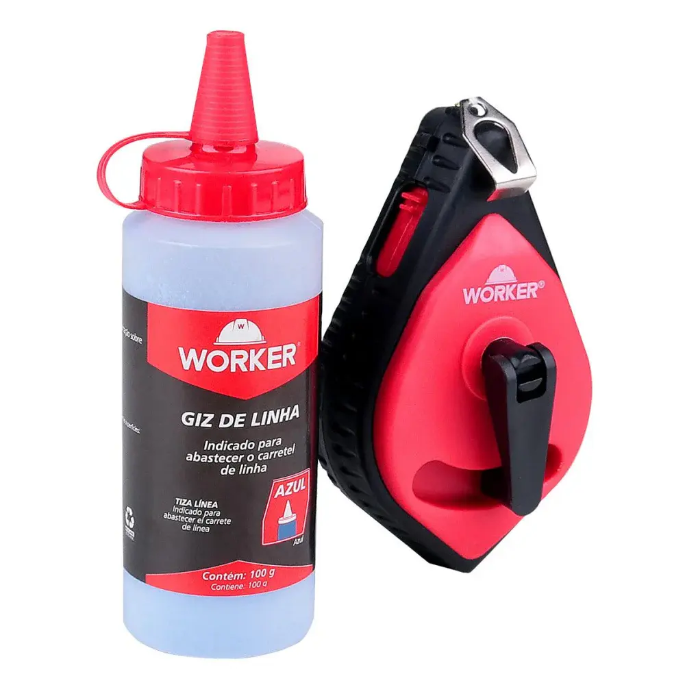 Giz de linha 30M azul para marcação Worker — fotografia 4