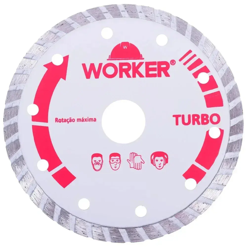 Disco diamantado turbo 180MM x 25,40MM Worker — fotografia 4