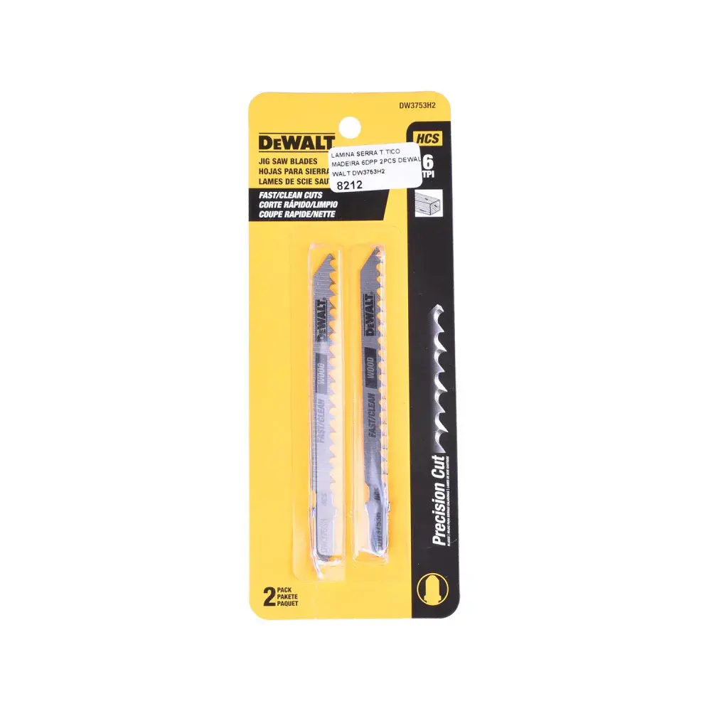 Lamina serra tico-tico para madeira 4” 6 dentes DW3753H2 Dewalt — fotografia de referência