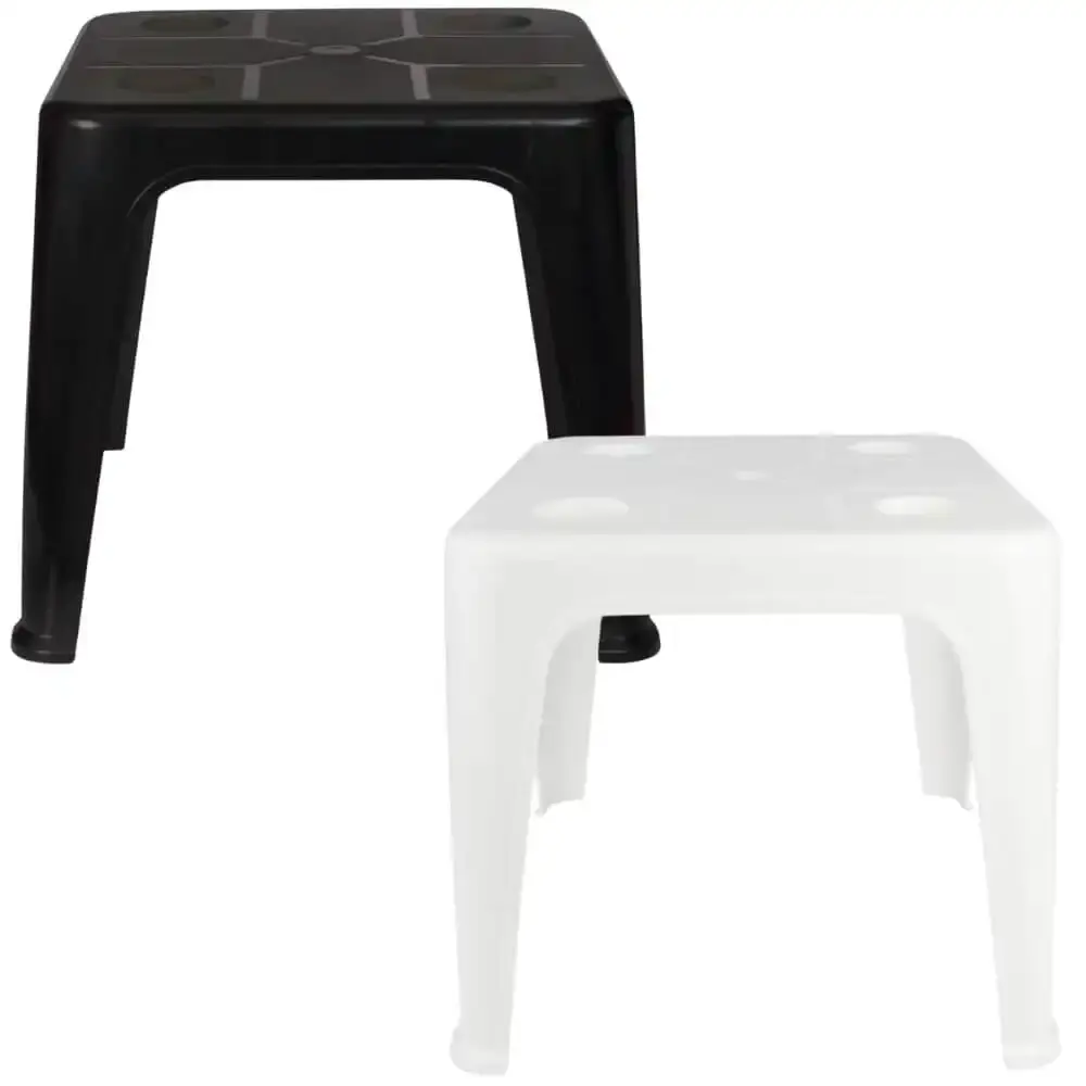 Mesa Plástica de Apoio com Porta-Copos 43 x 51 cm Várias Cores MOR Preto — fotografia 5