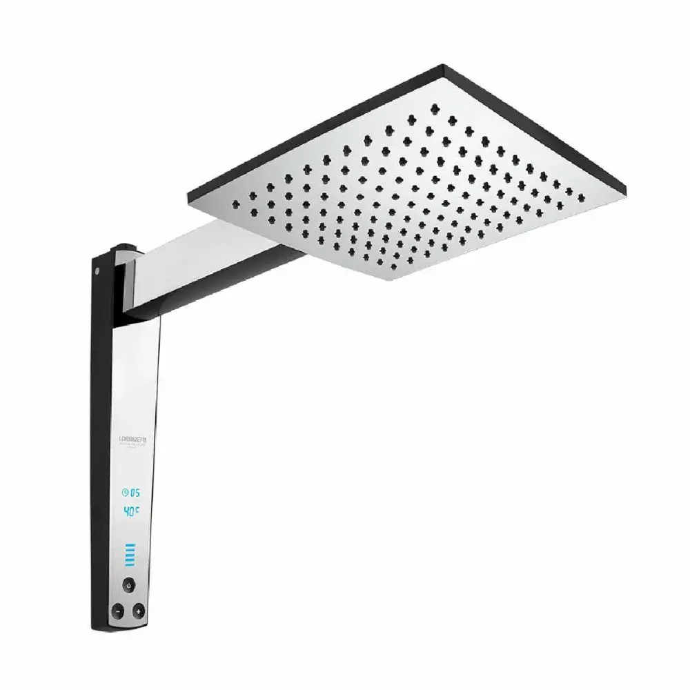 Chuveiro acqua century digital 5500W 127V preto/cromado lorenzetti Lorenzetti Duchas — fotografia de referência
