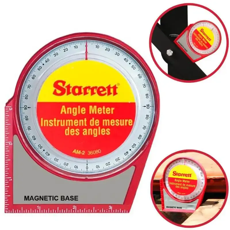 Medidor de ângulo 0 à 90 graus com base magnética AM-2 Starrett