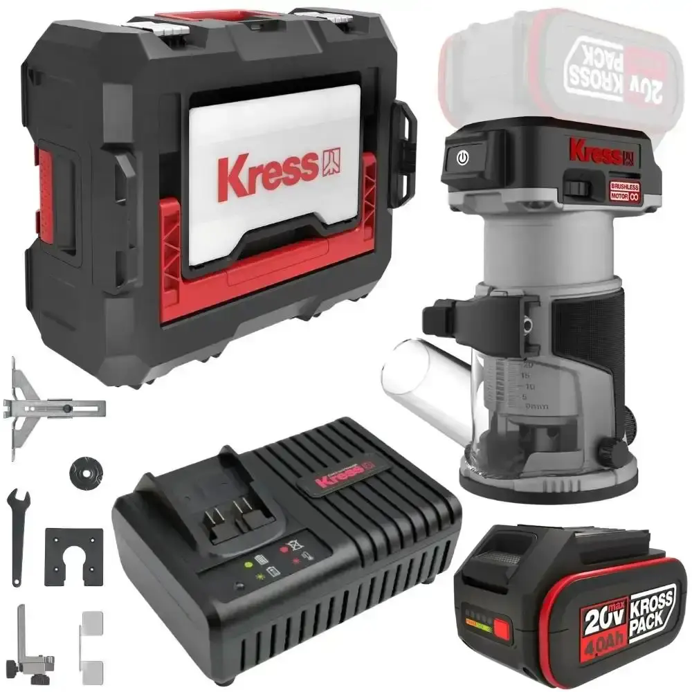 Tupia 6MM para laminado KUD26.91 com carregador 6.0AH e bateria 20V 4.0AMP Kress — fotografia de referência