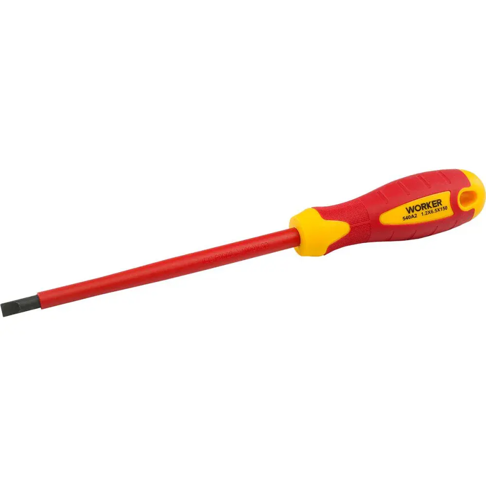 Chave de fenda simples vde em cromo vanádio 6,5X150MM Worker — fotografia 3