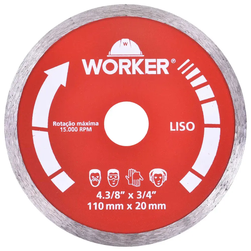 Disco diamantado liso 110MM x 20MM Worker