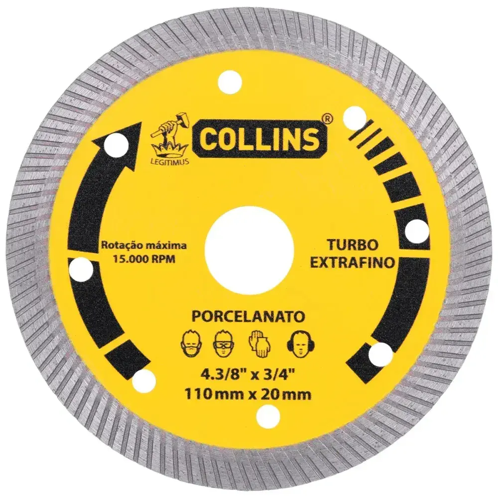 Disco diamantado liso para porcelanato 110X20MM Collins — fotografia 6
