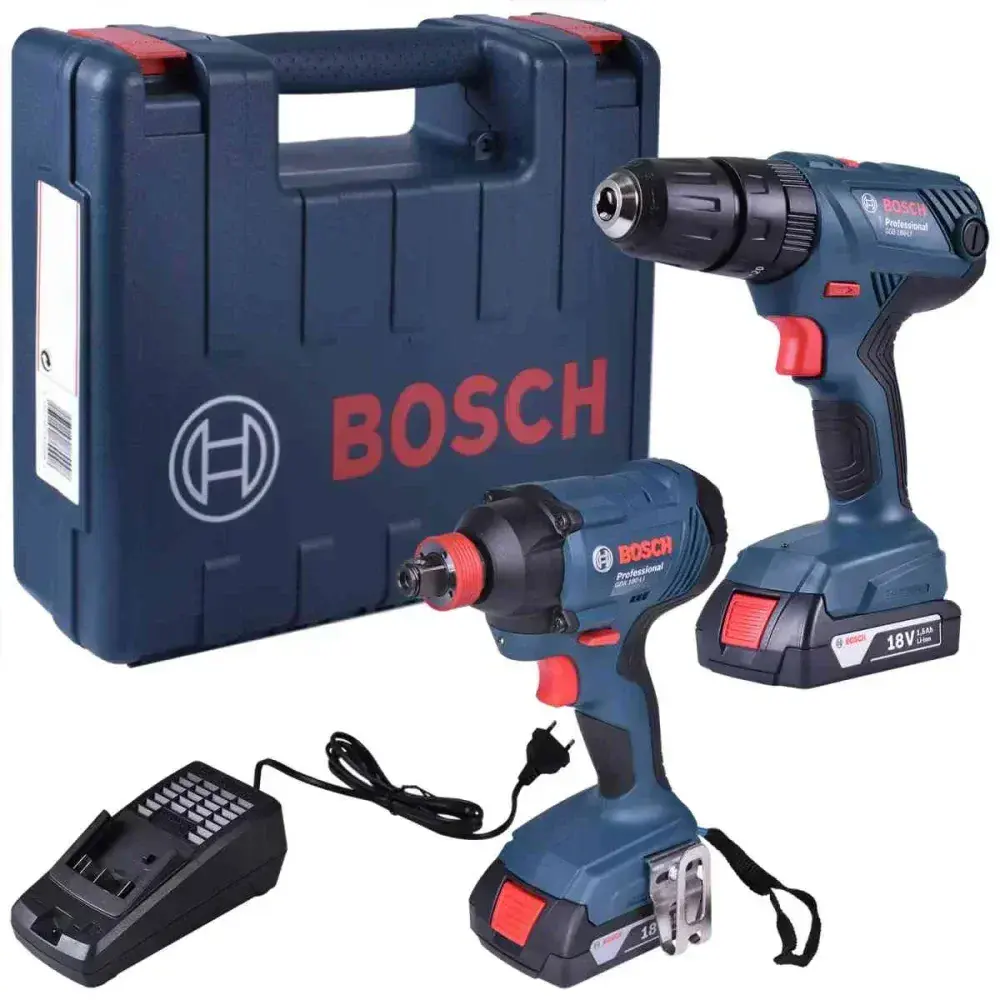 Conjunto chave de impacto GDX180L + parafusadeira/furadeira GSB180LI Bosch — fotografia 8