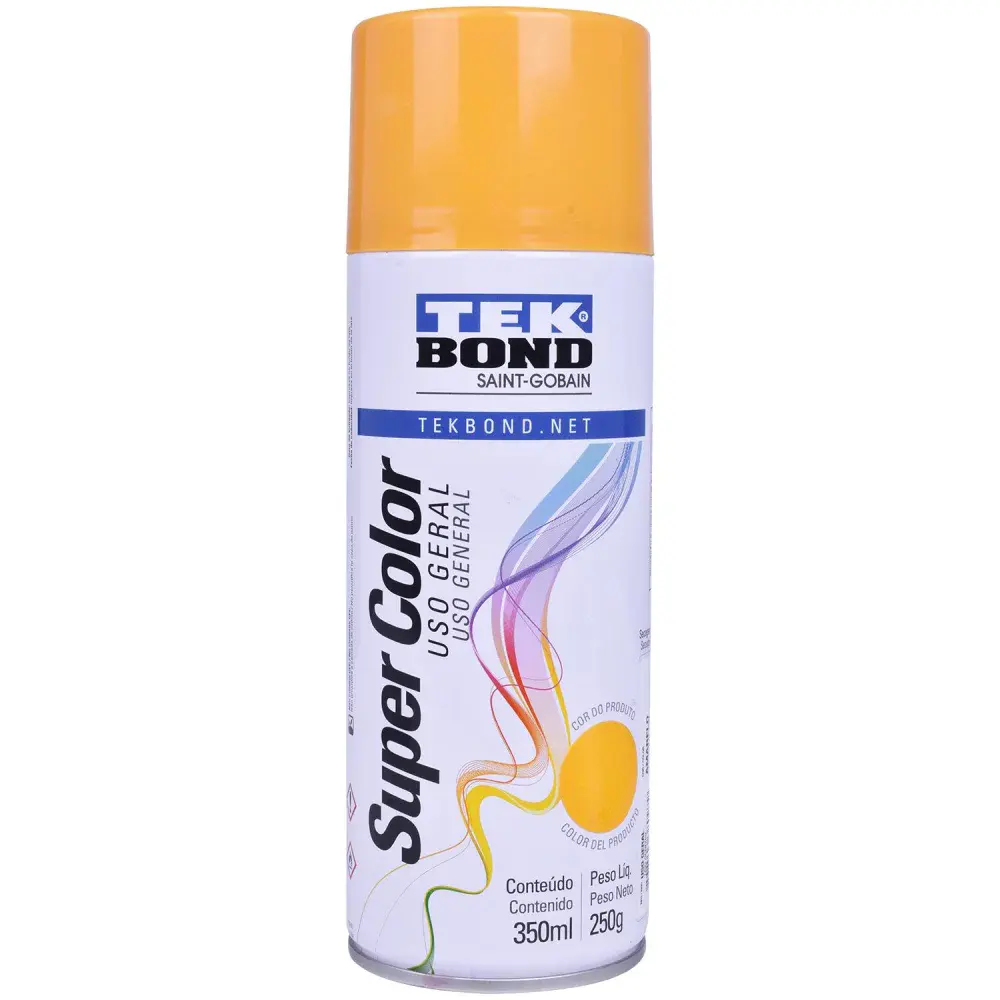 Tinta spray uso geral amarelo 350ML Tekbond