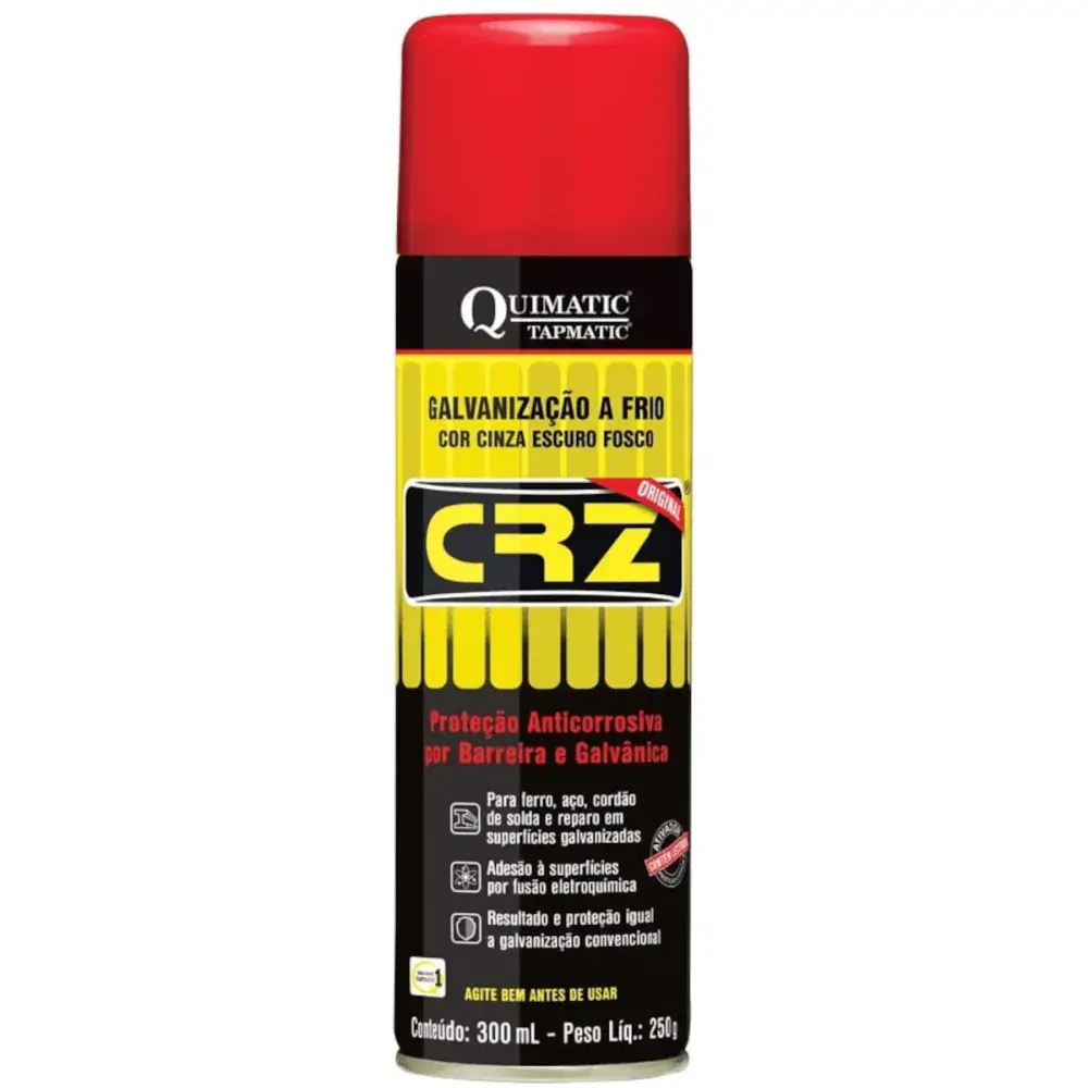 Galvanização a frio em spray crz 300ML quimatic Quimatic Tapmatic