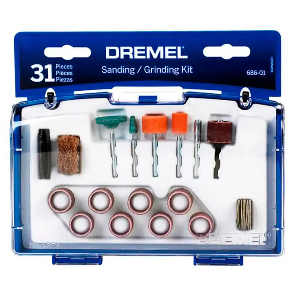 Kit para Mini Retifica 686-01 com 31 Peças p/ Lixar e Gravar DREMEL