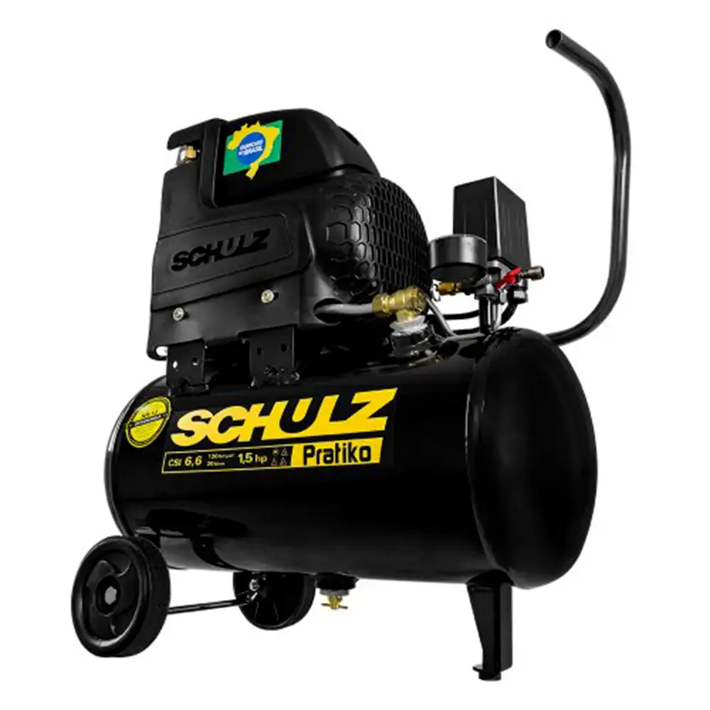 Compressor de ar 1,5 HP 6,6 pés 20 litros pratiko CSI 6,6/20 Schulz 220 V — fotografia 4