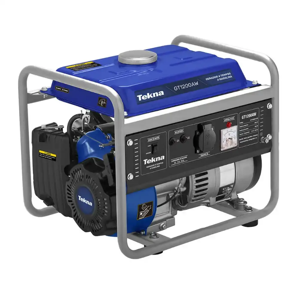 Gerador de Energia á Gasolina 1.2 KVA 4 Tempos GT1200 Monofásico TEKNA 220V — fotografia de referência