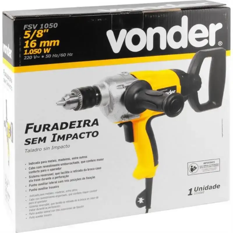 Furadeira industrial 5/8 POL 1050W FSV 1050 Vonder 220 V — fotografia 3