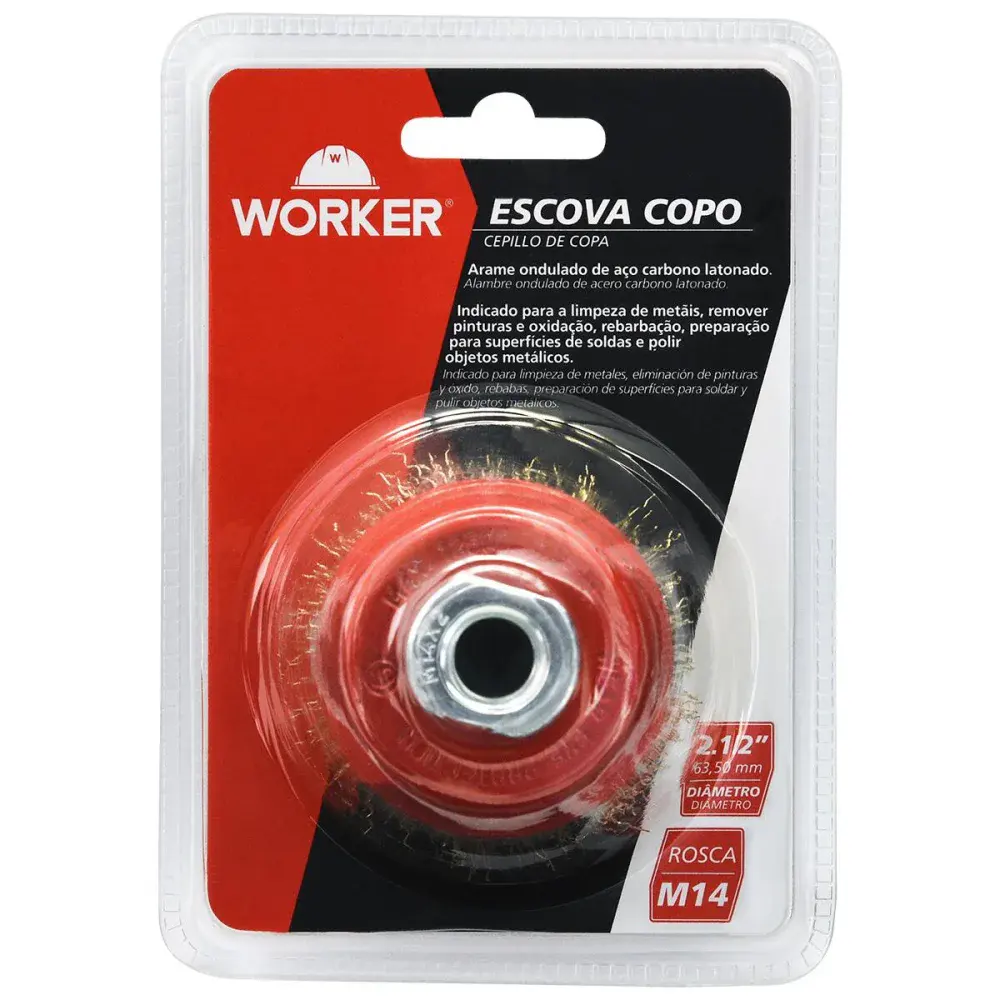 Escova copo ondulada 2.1/2 latonada Worker