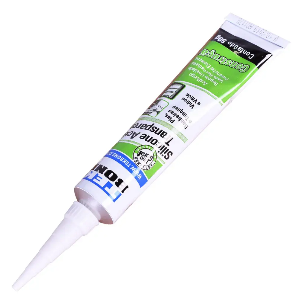 Silicone acético transparente construção bisnaga 50G Tekbond