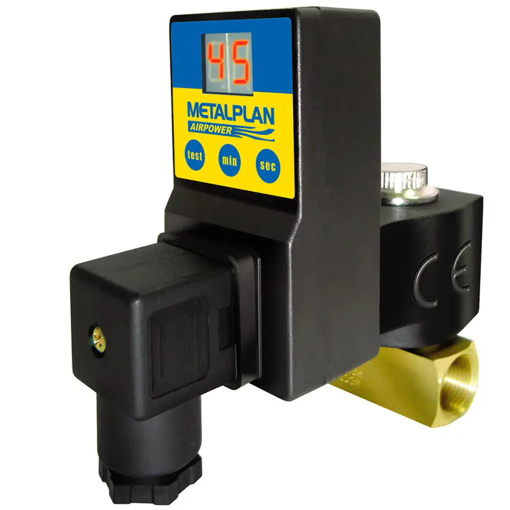 Purgador eletrônico de ar comprimido cromatic 16 BAR 3/8 POL CR 6000 Metalplan — fotografia de referência