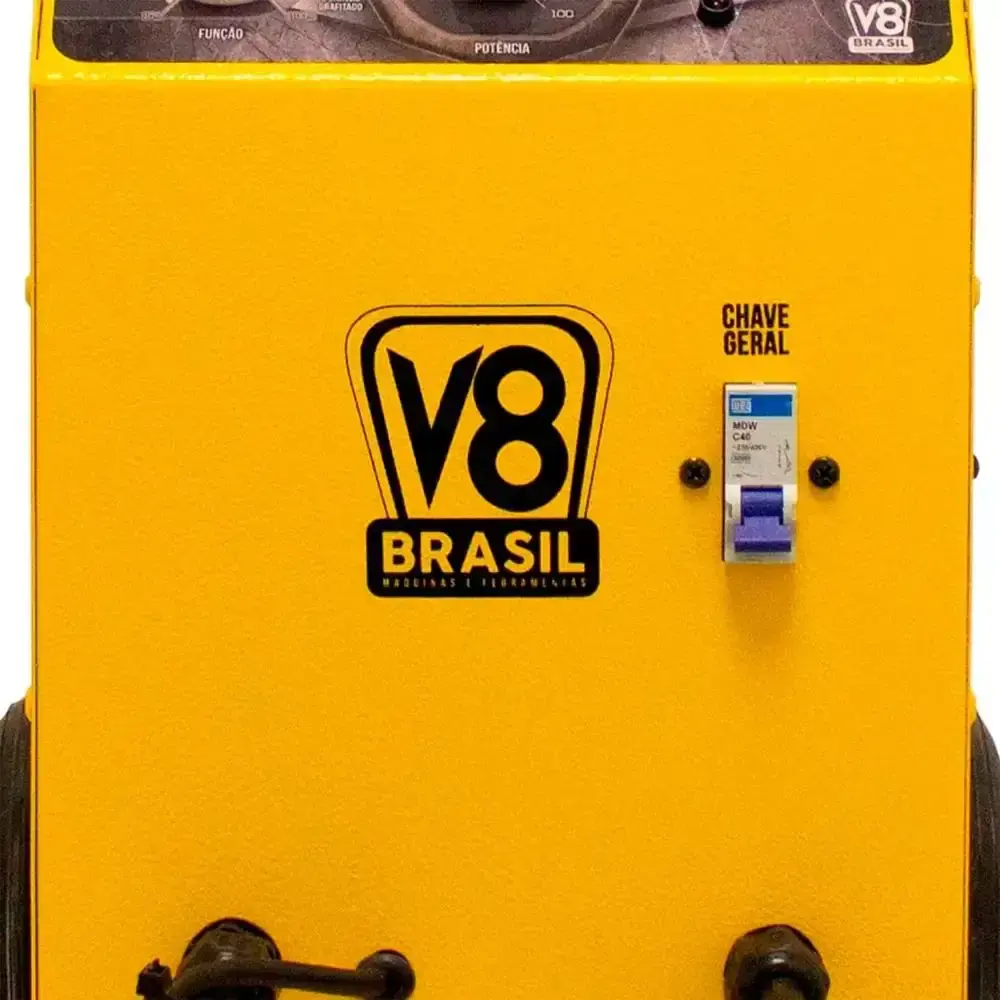 Esmerilhadeira angular 4,1/2POL 850W EV850 127V Evald com repuxadeira elétrica 60HZ 2200E 220V V8 — fotografia 7