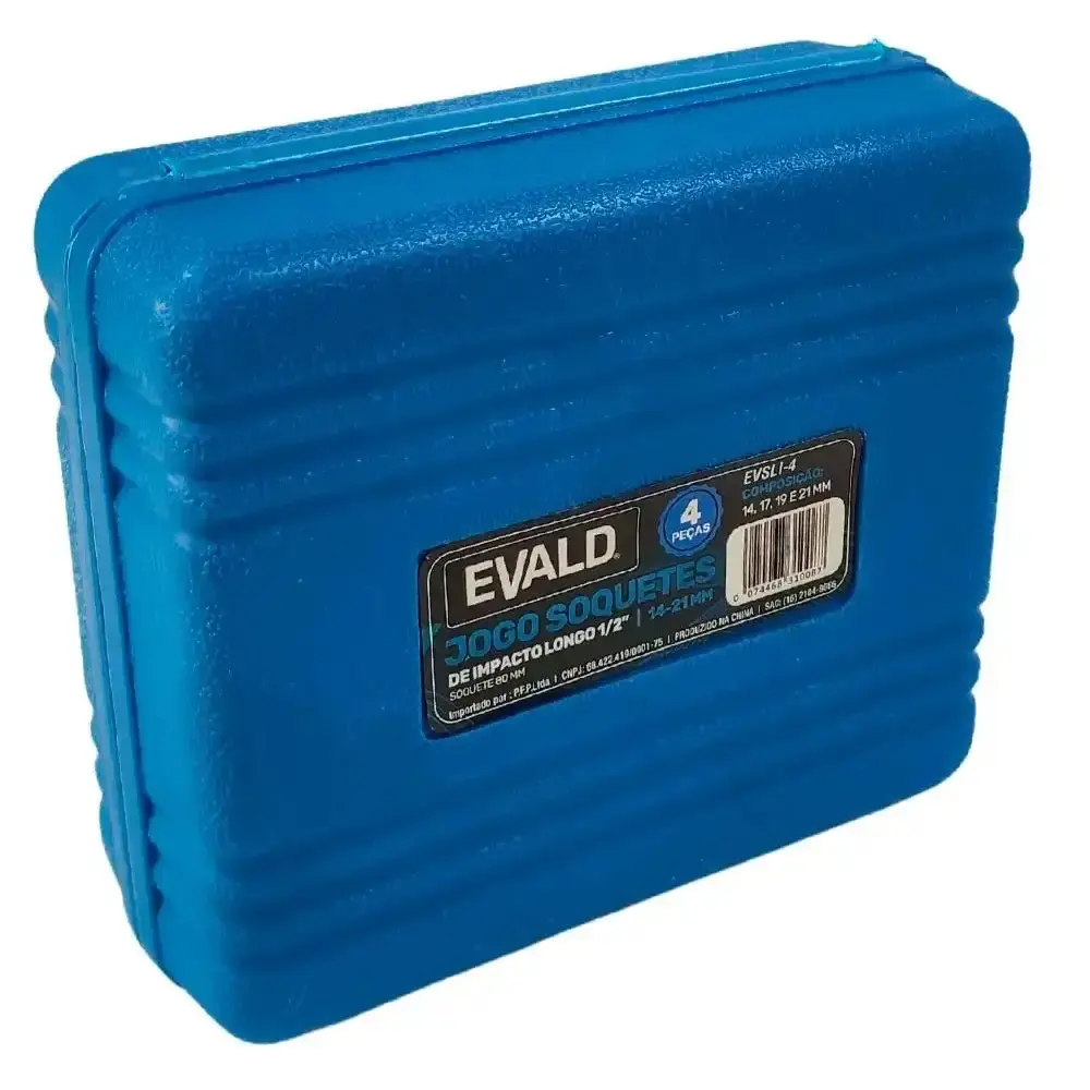 Chave de impacto 1/2 POL 21V 2 baterias carregador e maleta Sigma com kit soquetes 4 peças evald — fotografia 6