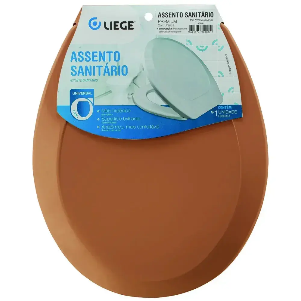 Assento sanitário Liege premium universal caramelo — fotografia 7