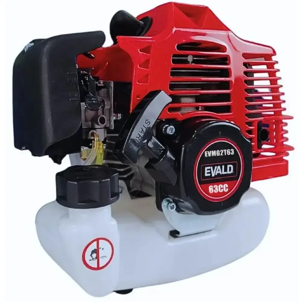 Motor a gasolina 2 tempos 63CC para roçadeira Evald — fotografia de referência