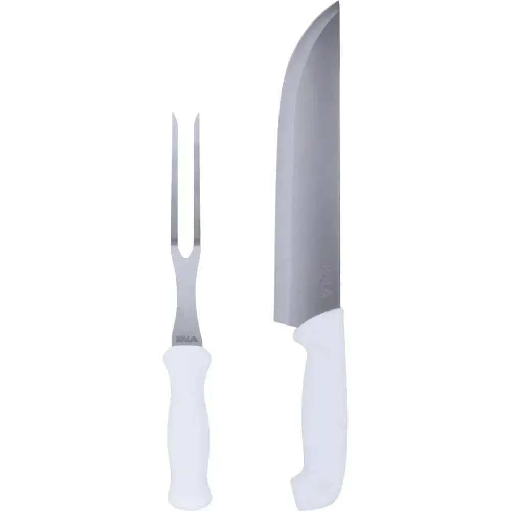 Kit garfo e faca para cozinha em aço inox 2 peç Kala — fotografia 6