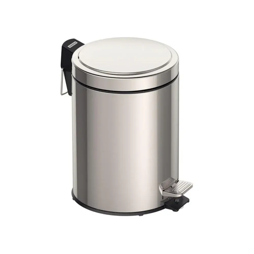 Lixeira inox 5L com pedal e sistema stay open Tramontina