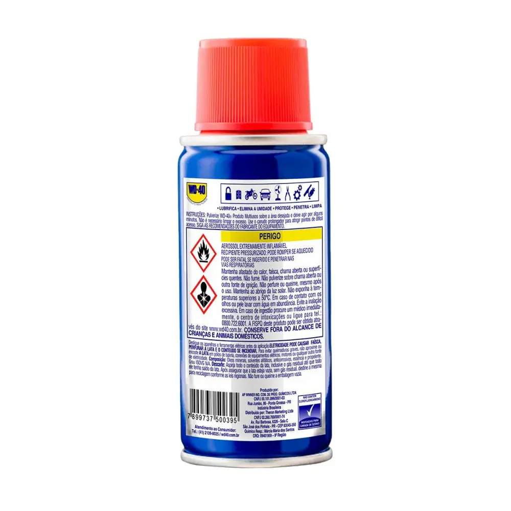 Oléo lubrificante desengripante aerossol 100ML Wd-40 — fotografia 5