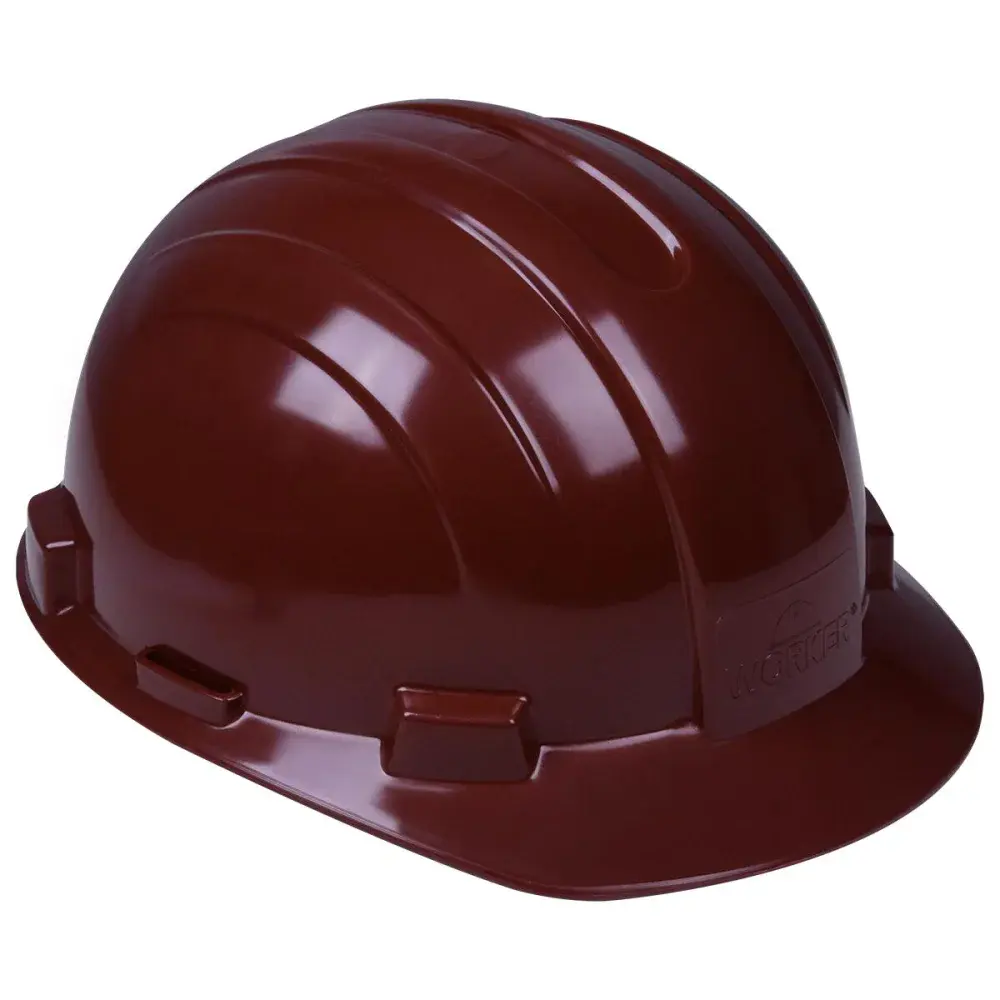 Capacete de proteção industrial marrom max Worker
