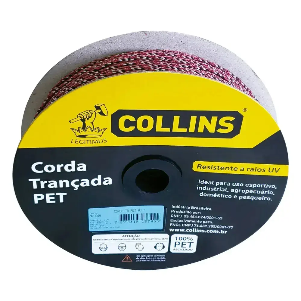 Corda pet trançada 297M/3MM colorida Collins — fotografia 2