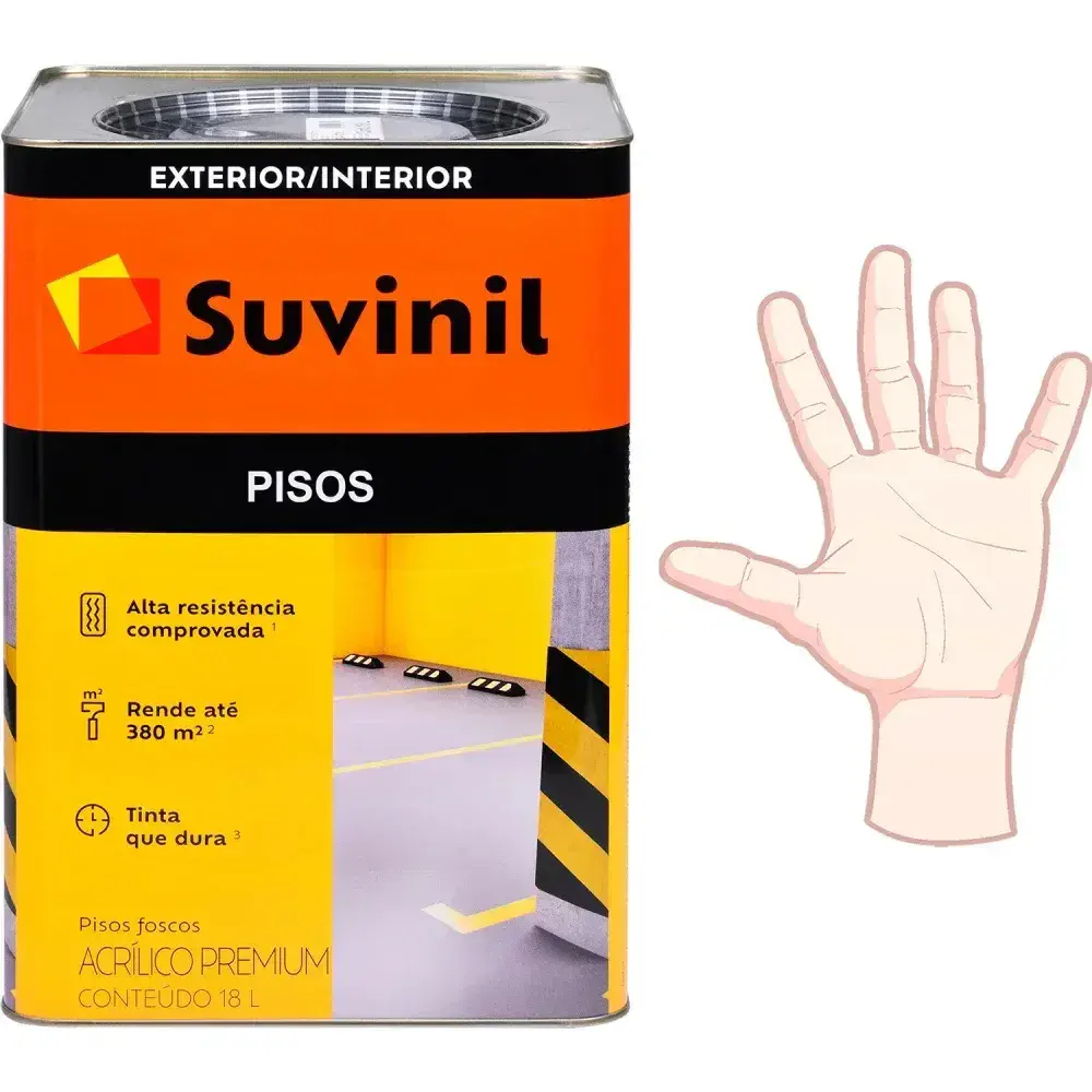 Tinta piso preto fosco 18L Suvinil — fotografia 8