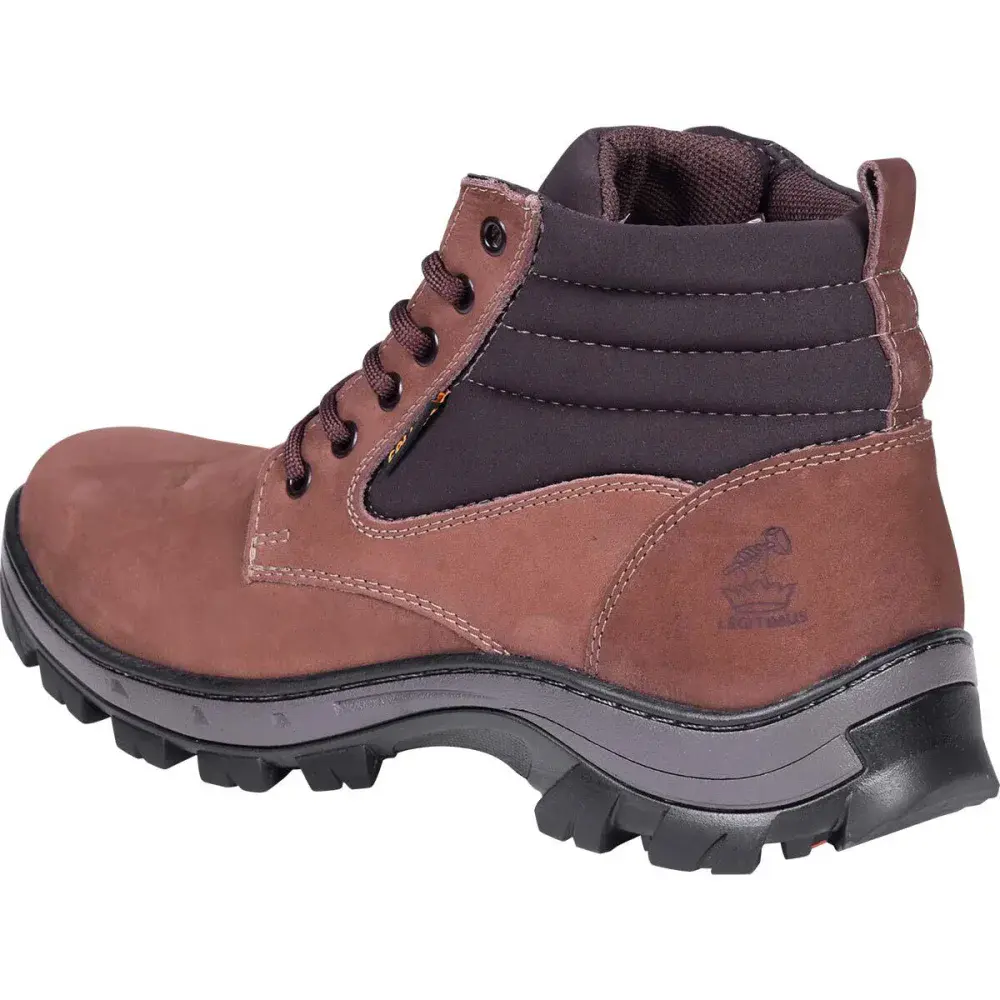 Botina picker em couro natural nobuck cravo N37 Collins — fotografia 5